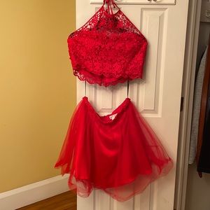 Two piece prom or homecoming dress